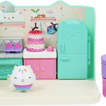 Spin Master Παιχνίδι Μινιατούρα Gabby's Dollhouse Bakey with 'Cakey' Kitchen Deluxe Room Set για 3+ Ετών