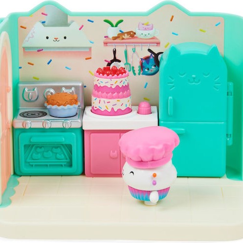 Spin Master Παιχνίδι Μινιατούρα Gabby's Dollhouse Bakey with 'Cakey' Kitchen Deluxe Room Set για 3+ Ετών