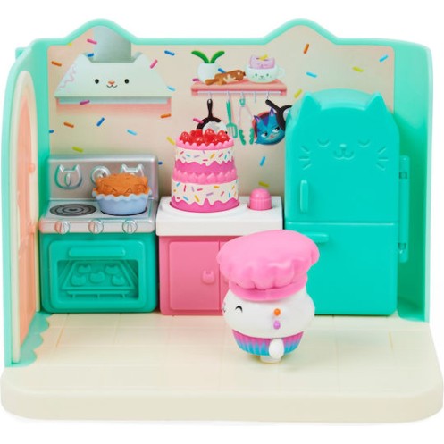 Spin Master Παιχνίδι Μινιατούρα Gabby's Dollhouse Bakey with 'Cakey' Kitchen Deluxe Room Set για 3+ Ετών