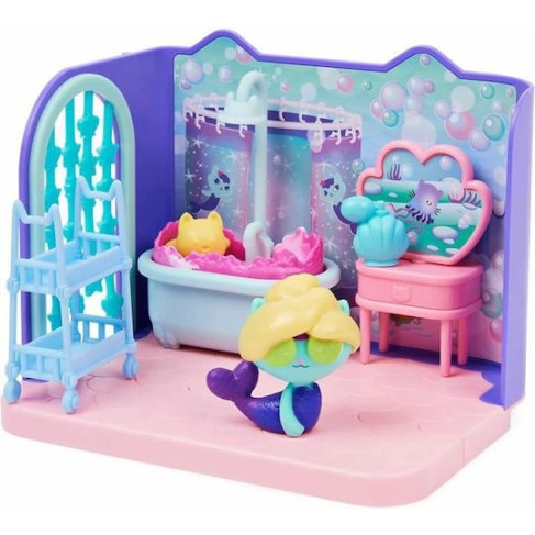 Spin Master Παιχνίδι Μινιατούρα Gabby´s Dollhouse MerCat Primp & Pamper Bathroom για 3+ Ετών