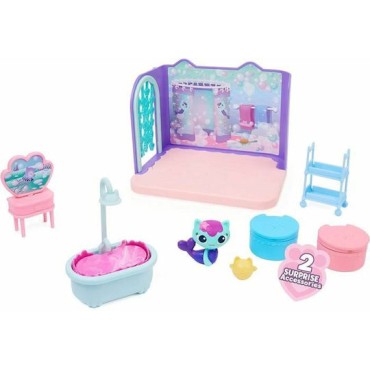 Spin Master Παιχνίδι Μινιατούρα Gabby´s Dollhouse MerCat Primp & Pamper Bathroom για 3+ Ετών