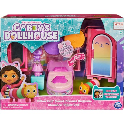 Spin Master Παιχνίδι Μινιατούρα Gabby's Dollhouse Pillow Cat Sweet Dreams Bedroom Deluxe Room για 3+ Ετών