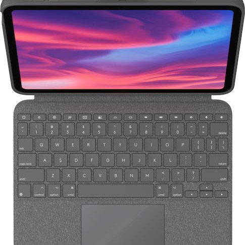 Logitech Combo Touch Flip Cover με Πληκτρολόγιο Γερμανικά Γκρι (iPad 2022 10.9'') 920-011435