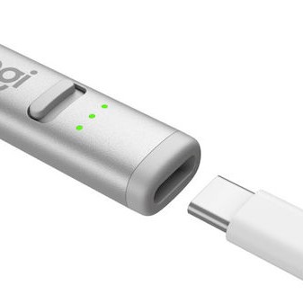 Logitech Crayon Ψηφιακή Γραφίδα Αφής με Palm Rejection για iPad models (2018 and later) σε Ασημί χρώμα 914-000074