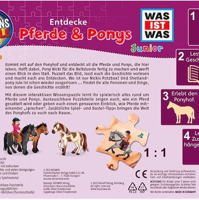 Kosmos Knowledge Puzzle What Is What Junior Discover Pony Farm 54 Pieces
