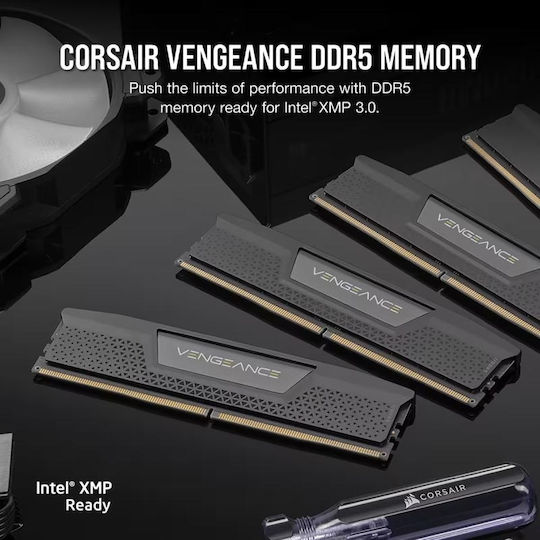Corsair Vengeance DDR5 32GB RAM με 2x16GB Modules και Ταχύτητα 6400 για Desktop