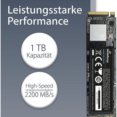MediaRange SSD 1TB M.2 NVMe PCI Express 3.0