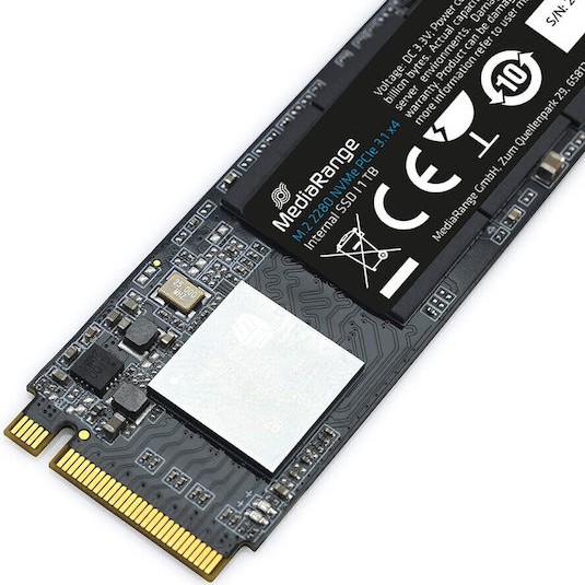 MediaRange SSD 1TB M.2 NVMe PCI Express 3.0