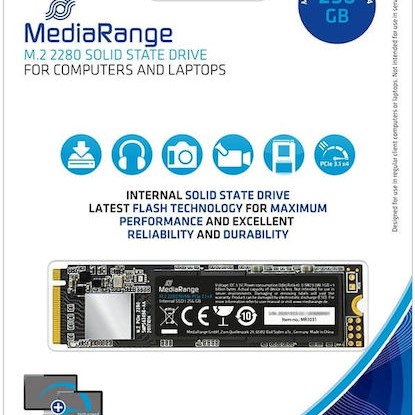 MediaRange SSD 256GB M.2 NVMe PCI Express 3.0