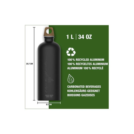 Sigg Παγούρι 1000ml Μαύρο