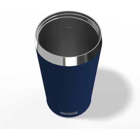 Sigg Ποτήρι Θερμός Ανοξείδωτο 450ml Μπλε με Καλαμάκι