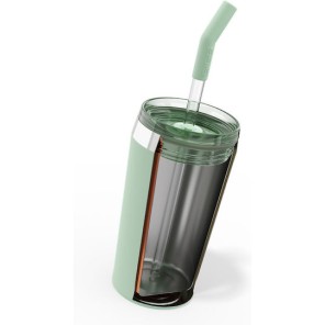 Sigg Ποτήρι Θερμός Ανοξείδωτο 450ml Πράσινο με Καλαμάκι