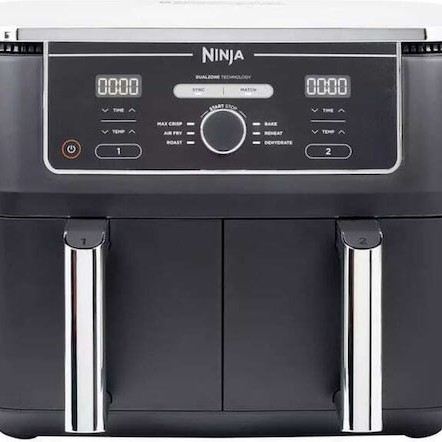 Ninja Foodi Max Dual Zone Air Fryer με Διπλό Αποσπώμενο Κάδο 9.5lt Μαύρο