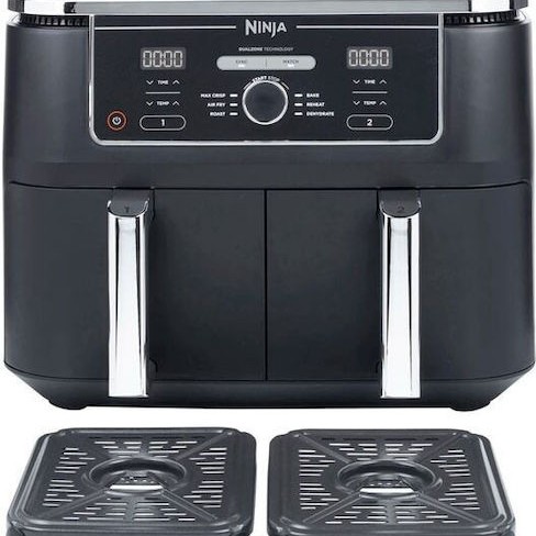 Ninja Foodi Max Dual Zone Air Fryer με Διπλό Αποσπώμενο Κάδο 9.5lt Μαύρο