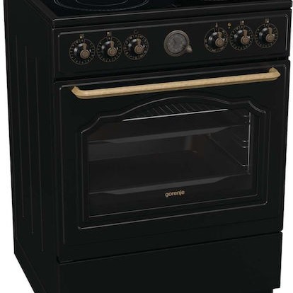 Gorenje Κουζίνα 71lt με Κεραμικές Εστίες Π60εκ. Μαύρη