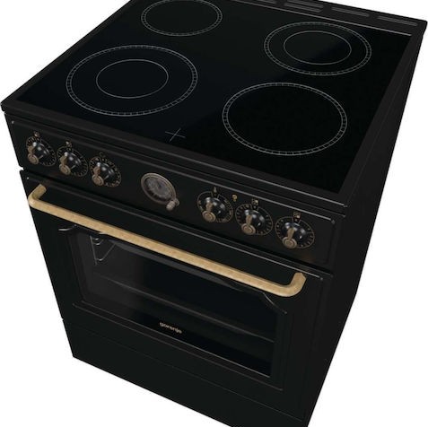 Gorenje Κουζίνα 71lt με Κεραμικές Εστίες Π60εκ. Μαύρη