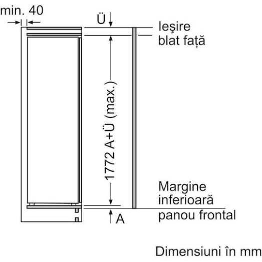 Bosch Μονόπορτο Ψυγείο 310lt Υ177.2xΠ55.8xΒ54.8εκ. Λευκό KIR81ADD0