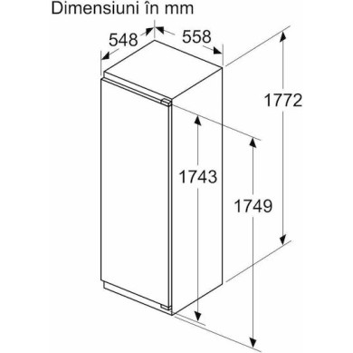 Bosch Μονόπορτο Ψυγείο 310lt Υ177.2xΠ55.8xΒ54.8εκ. Λευκό KIR81ADD0