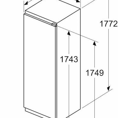 Bosch Μονόπορτο Ψυγείο 310lt Υ177.2xΠ55.8xΒ54.8εκ. Λευκό KIR81ADD0