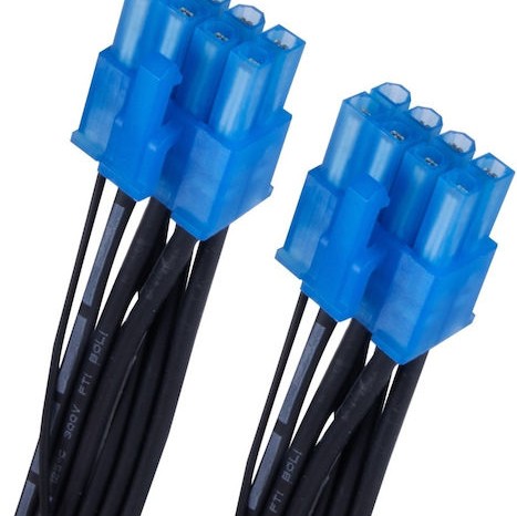 Silverstone 12+4 pin - 2x 8-Pin PCIe Cable 0.55m Μαύρο SST-PP14-PCIE