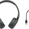 Sony WH-CH520 Ασύρματα / Ενσύρματα On Ear Ακουστικά με 50 ώρες Λειτουργίας και Quick Charge Μαύρα
