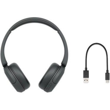 Sony WH-CH520 Ασύρματα / Ενσύρματα On Ear Ακουστικά με 50 ώρες Λειτουργίας και Quick Charge Μαύρα