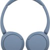 Sony WH-CH520 Ασύρματα / Ενσύρματα On Ear Ακουστικά με 50 ώρες Λειτουργίας και Quick Charge Μπλε