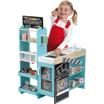 Klein Σούπερ Μάρκετ από Ξύλο για 3+ Ετών 58τμχ