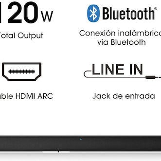 Hisense HS205G Soundbar 2.0 Bluetooth και HDMI 60W με Τηλεχειριστήριο Μαύρο