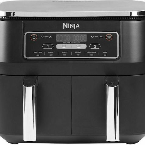 Ninja Foodi Max Dual Zone Air Fryer με Wi-Fi & Διπλό Αποσπώμενο Κάδο 7.6lt Μαύρο