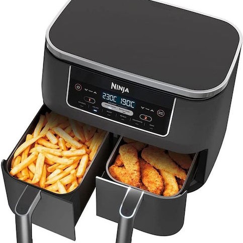 Ninja Foodi Max Dual Zone Air Fryer με Wi-Fi & Διπλό Αποσπώμενο Κάδο 7.6lt Μαύρο