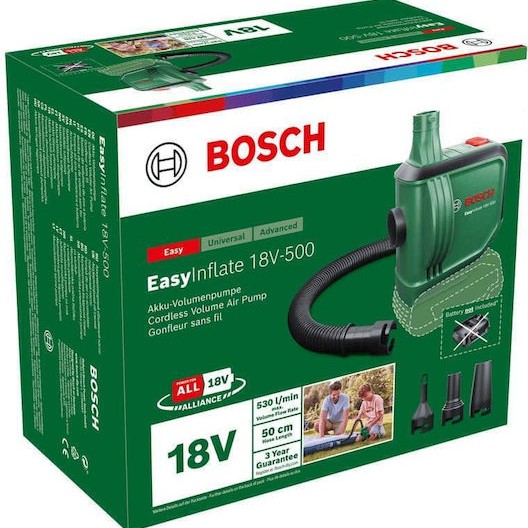 Bosch Easy Inflate 18V500 Ηλεκτρική Τρόμπα για Φουσκωτά Πράσινο
