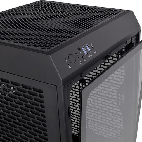 Thermaltake The Tower 200 Mini Chassis Gaming Mini Tower Κουτί Υπολογιστή με Πλαϊνό Παράθυρο Black