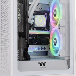 Thermaltake The Tower 200 Mini Chassis Gaming Mini Tower Κουτί Υπολογιστή με Πλαϊνό Παράθυρο Snow White
