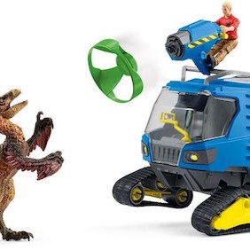 Schleich-S Παιχνίδι Μινιατούρα Dinosaurs - Track Vehicle