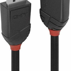 Lindy Cable DisplayPort male - DisplayPort male 2m Μαύρο (36492)