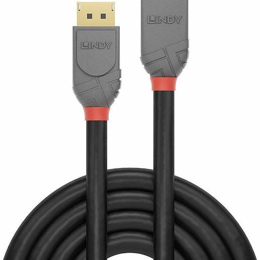 Lindy Cable DisplayPort male - DisplayPort female 1m Μαύρο (36496)