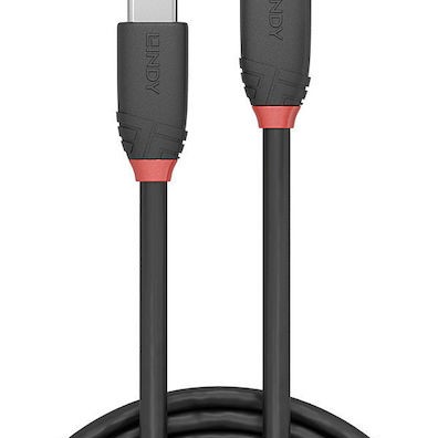 Lindy Black Line USB 3.2 Cable USB-C male - USB-C male 60W Μαύρο 1.5m (36907)