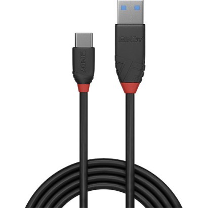 Lindy USB 3.2 Cable USB-C male - USB-A Μαύρο 0.5m 36915