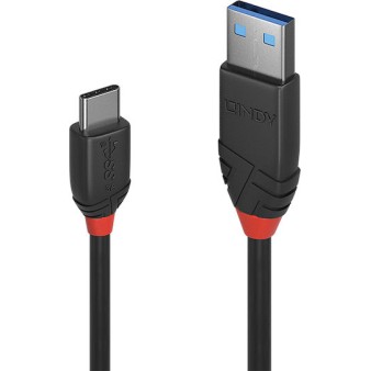 Lindy USB 3.2 Cable USB-C male - USB-A Μαύρο 0.5m 36915