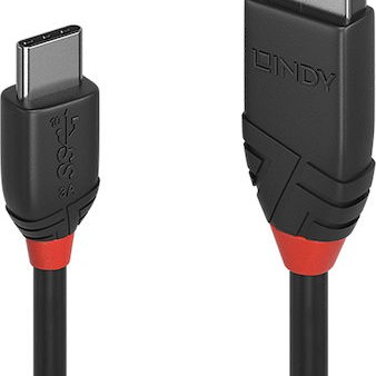 Lindy USB 3.2 Cable USB-C male - USB-A Μαύρο 0.5m 36915