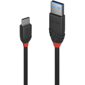 Lindy USB 3.2 Cable USB-C male - USB-A Μαύρο 0.5m 36915