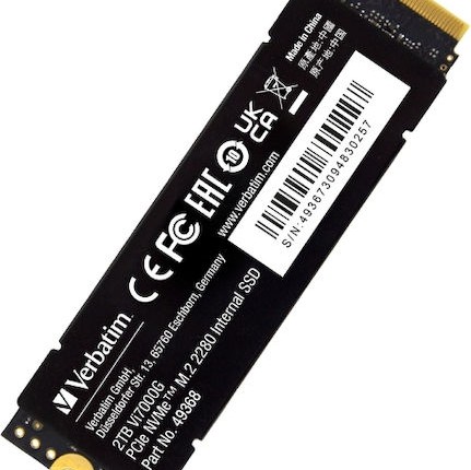 Verbatim Vi7000 PCle SSD 2TB M.2 NVMe PCI Express 4.0