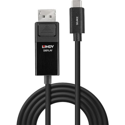 Lindy USB 2.0 Cable USB-C male - DisplayPort male Μαύρο 3m (43343)