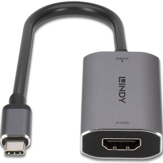 Lindy Μετατροπέας USB-C male σε HDMI female Γκρι (43327)