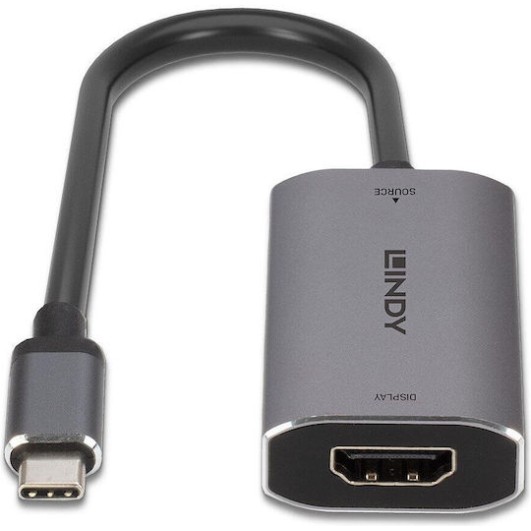 Lindy Μετατροπέας USB-C male σε HDMI female Γκρι (43327)