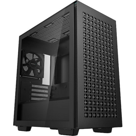 Deepcool CH370 Gaming Midi Tower Κουτί Υπολογιστή με Πλαϊνό Παράθυρο Μαύρο