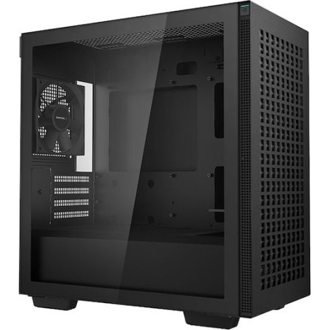 Deepcool CH370 Gaming Midi Tower Κουτί Υπολογιστή με Πλαϊνό Παράθυρο Μαύρο