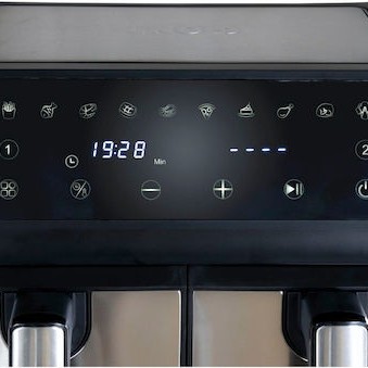 Unold Air Fryer με Διπλό Αποσπώμενο Κάδο 8lt Ασημί 58685