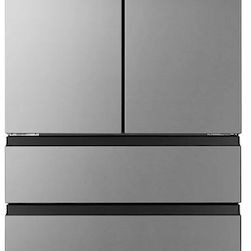 Hisense Ψυγείο Ντουλάπα 480lt Total NoFrost Υ181.7xΠ79.4xΒ70.6εκ. Inox RF540N4SBI2